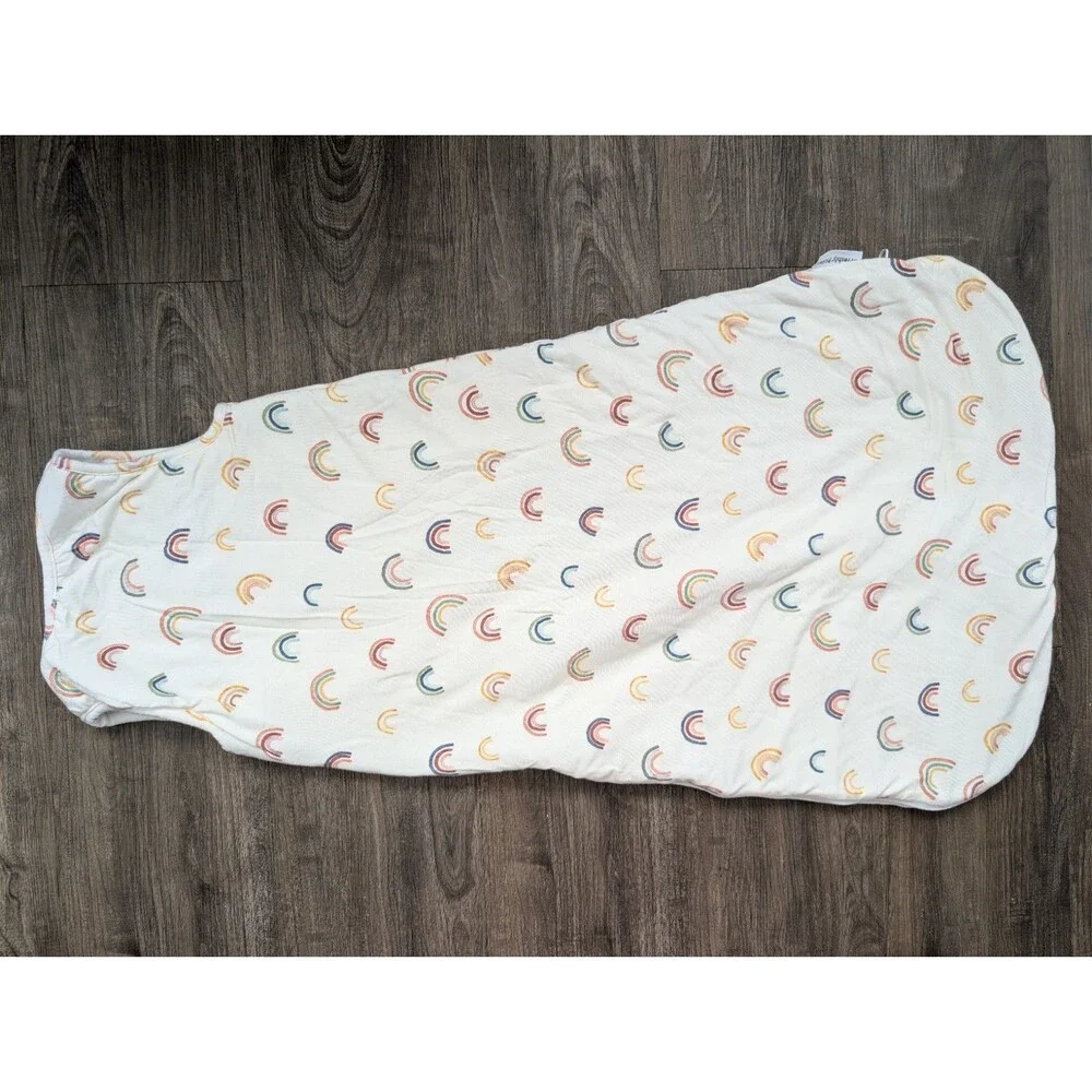 Freshly Picked JavaScript Sleep Sack Wearable Blanket Rainbow Cotton 6-12M